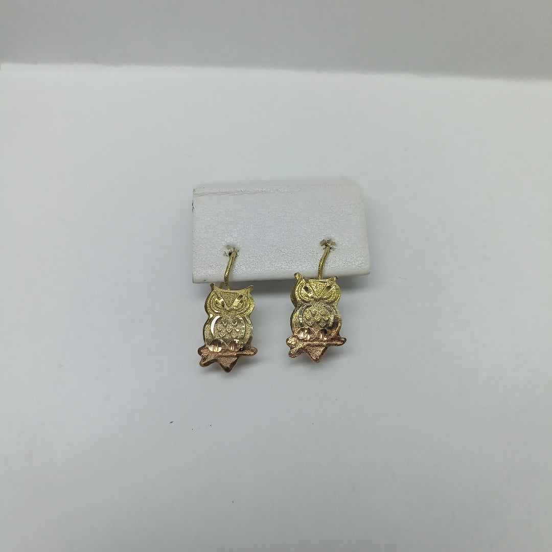 ARETES PAR ORO COMBINADO 10 K 1.1 GRMS (SEMINUEVO)