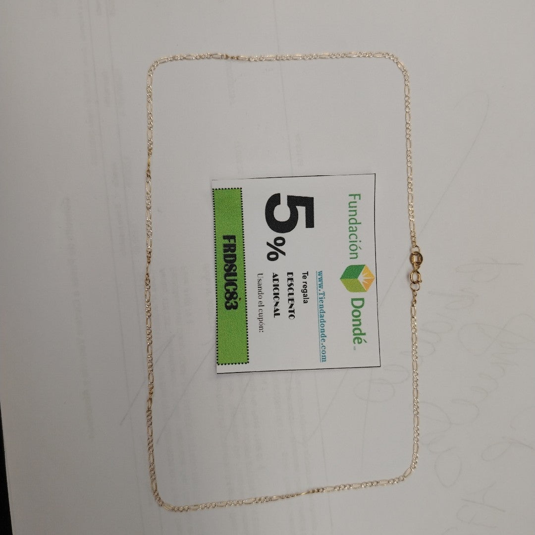 CADENA ORO, RODIADO 14 K 1.8 GRMS (SEMINUEVO)