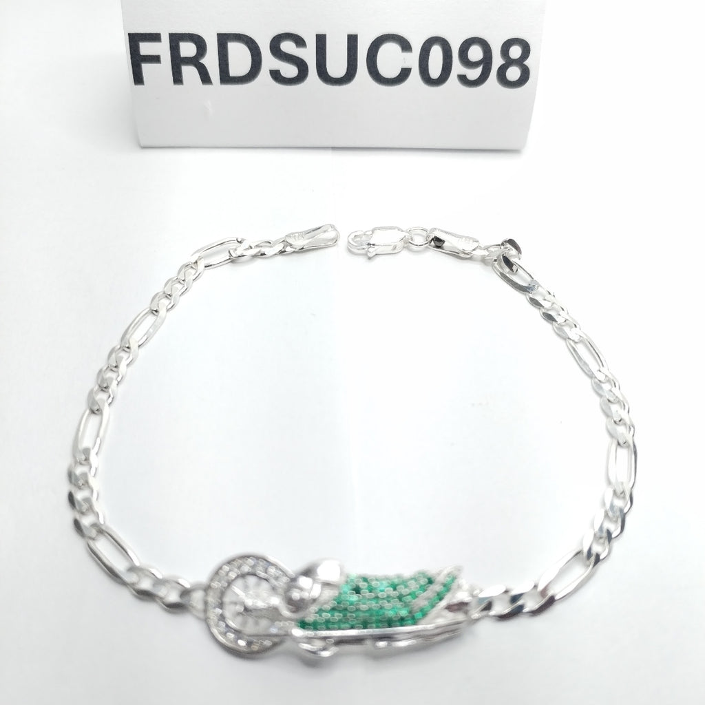 PULSERA TEJIDO SAN JUDAS PLATA .925 21 CM 5.5 GR (NUEVO)
