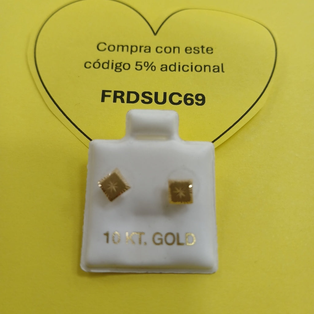 BROQUELES ORO 10K 1 (NUEVO)