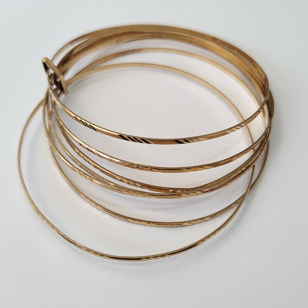 SEMANARIO DE PULSERAS ORO 14 K 22.2 GRMS (SEMINUEVO)
