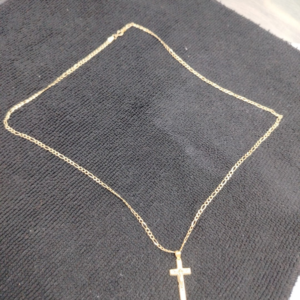 CADENA, CRUCIFIJO ORO 10 K 3.5 GRMS (SEMINUEVO)