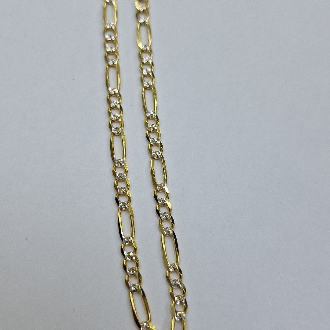 PULSERAS 3X1 DIAMANTADA ORO 14K 18 CM 3 GR (NUEVO)