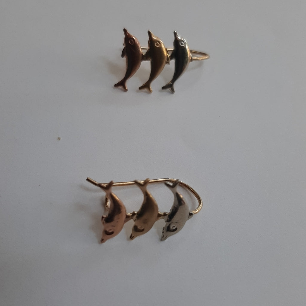 ARETES PAR ORO COMBINADO 10 K 1,50 GRMS (SEMINUEVO)