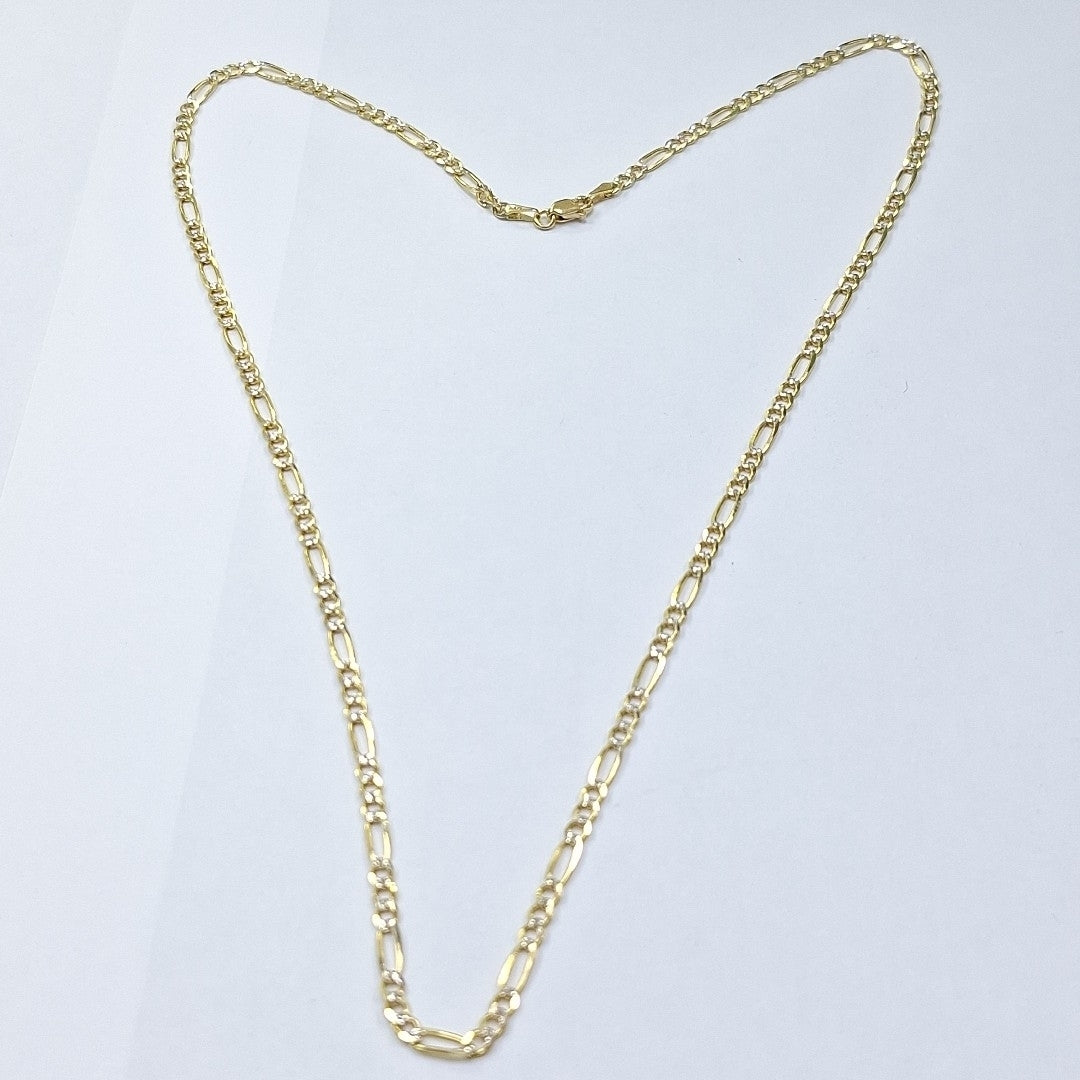 CADENAS 3X1 DIAMANTADA ORO 14K 55 CM 8.4 GR (NUEVO)