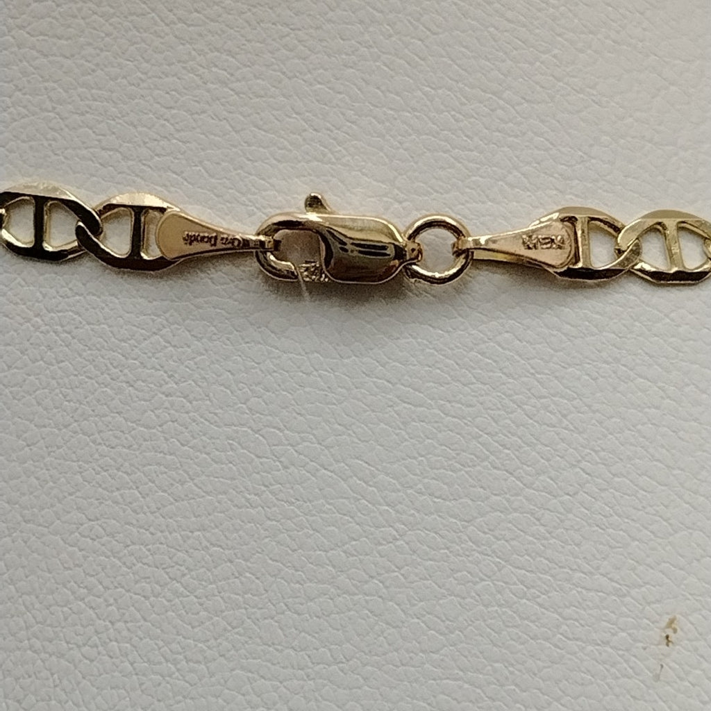CADENAS TEJIDO MARINERA ORO 14K 50 CM 7.5 GR (NUEVO)