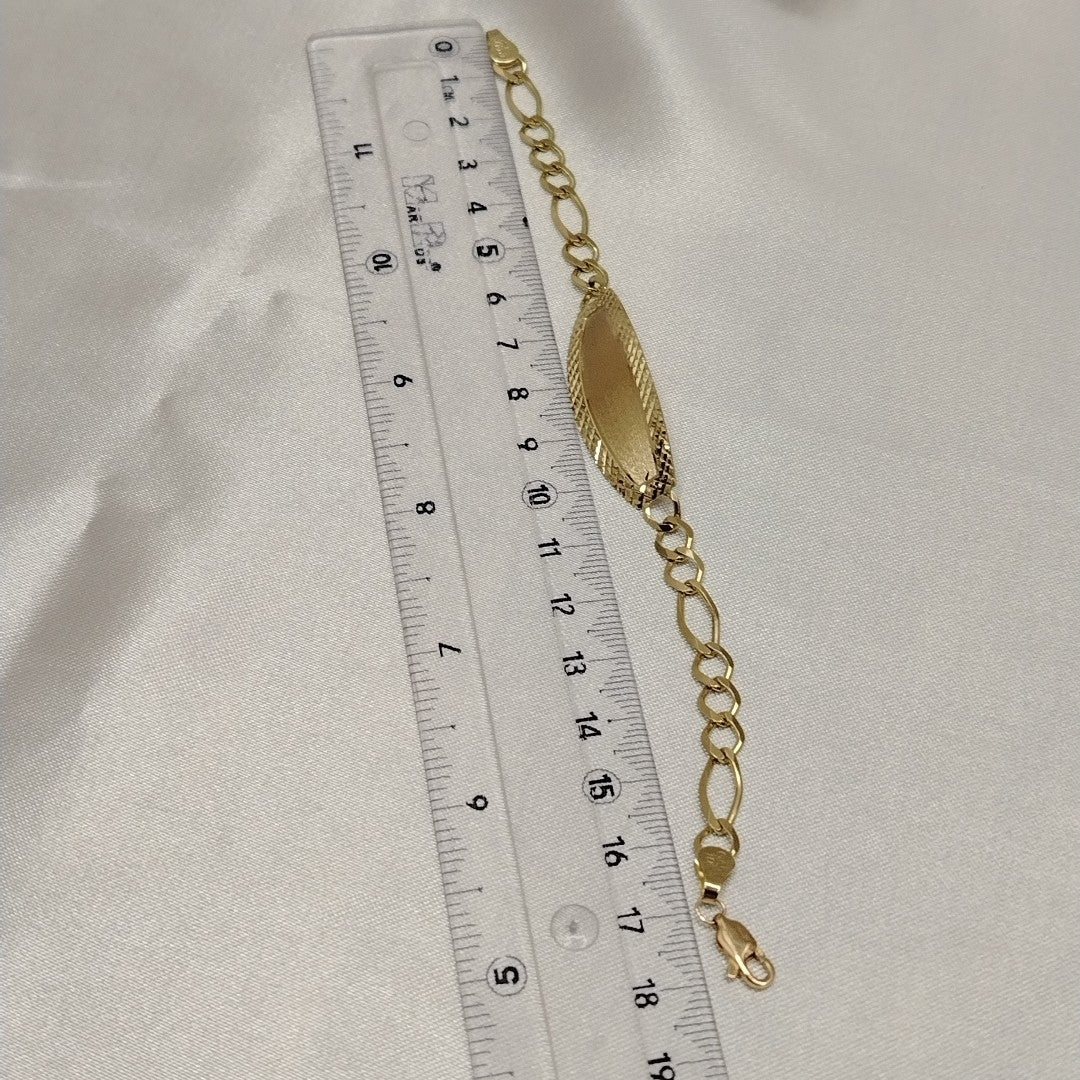 PULSERAS TEJIDO ESCLAVA 3X1 ORO 10K 18 CM 7.1 GR (NUEVO)