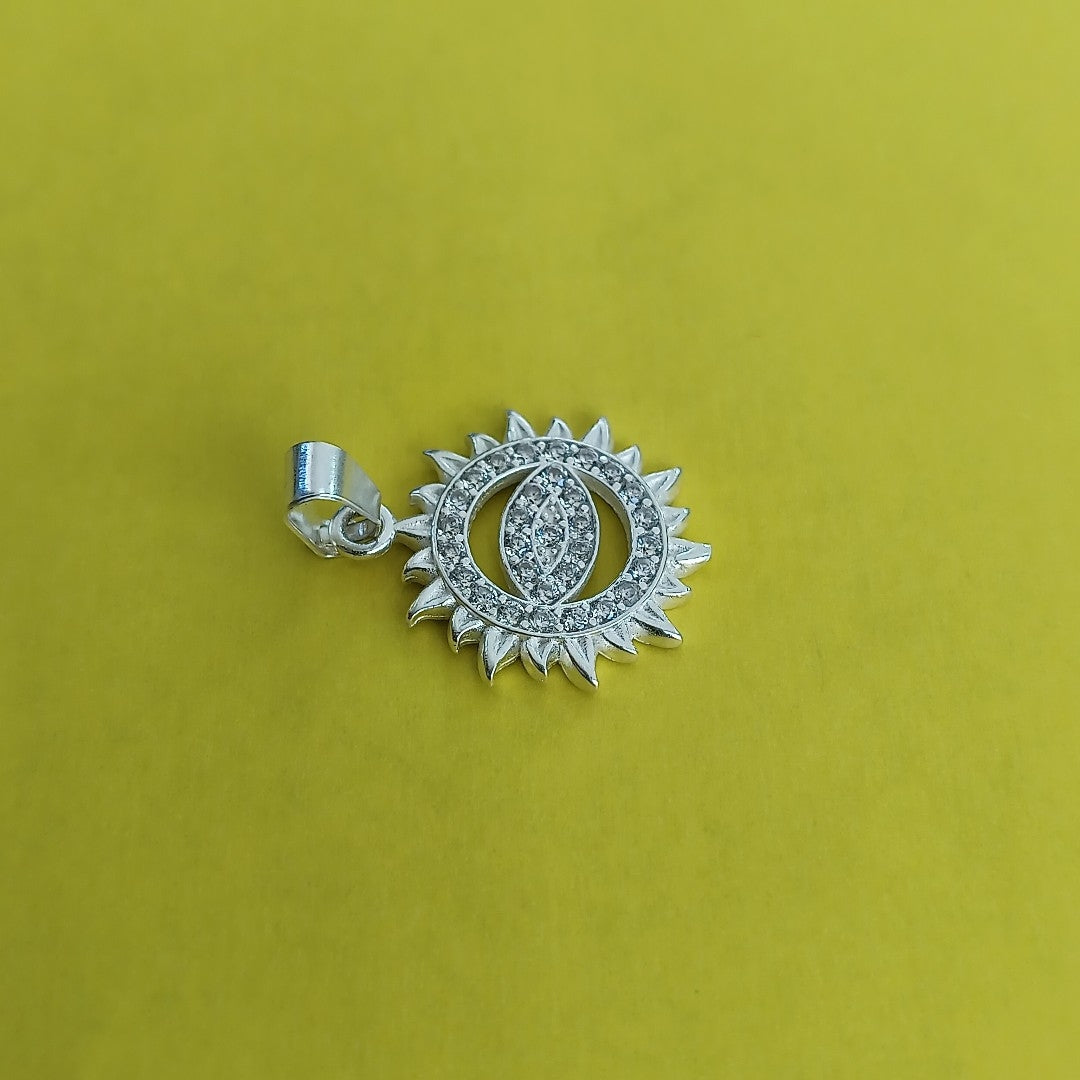 DIJE OJO MAGICO CON CIRCONIAS PLATA .925 2.1 GR (NUEVO)