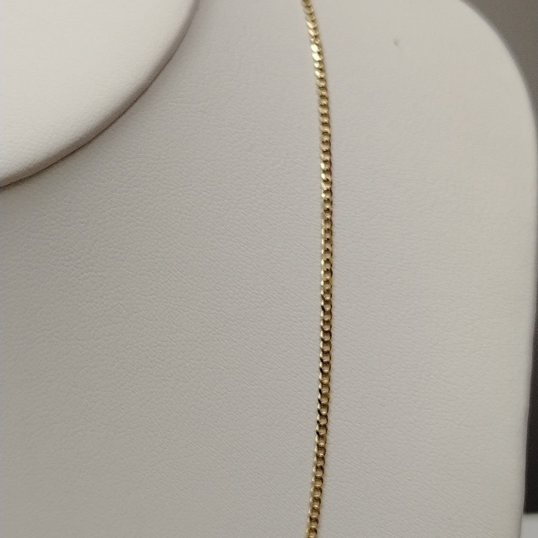 CADENAS TEJIDO BARBADA ORO 10K 55 CM 3.8 GR (NUEVO)