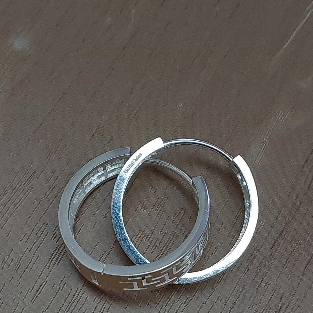 ARETES ARRACADAS GRECAS PLATA .925 4.23 GR (NUEVO)