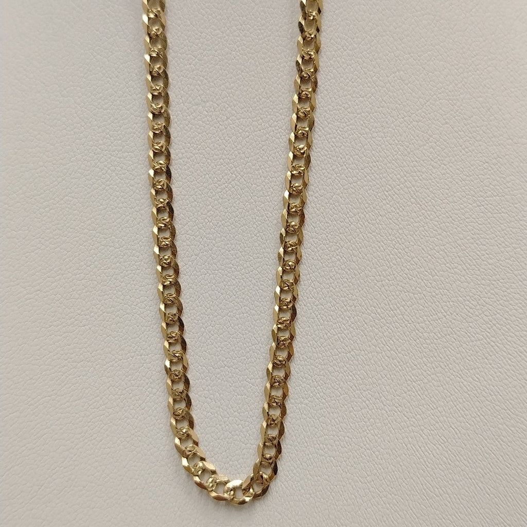 CADENA BARBADA DIAMANTADA 11.91GR 60 CM 14K (NUEVO)