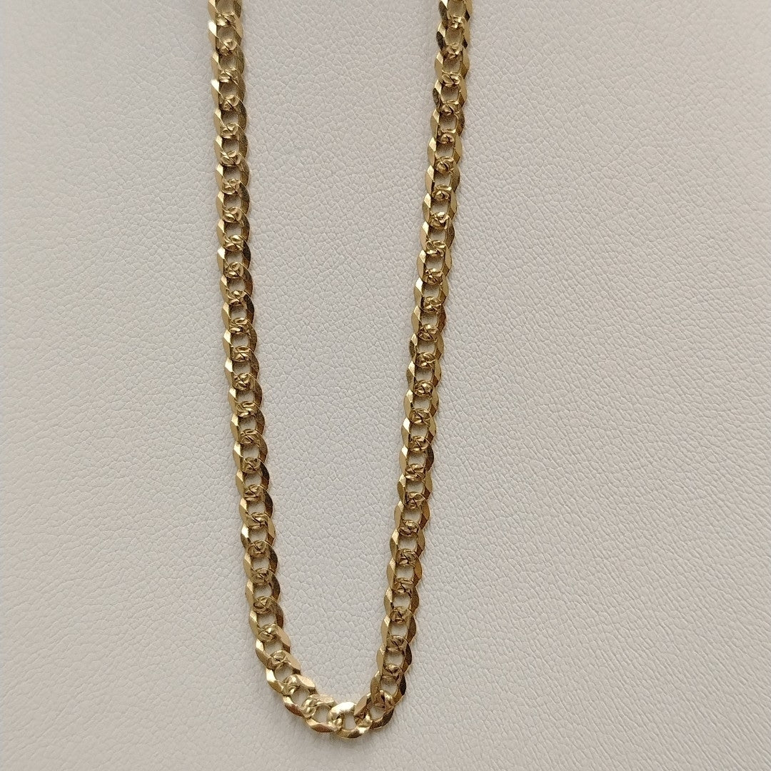 CADENA BARBADA DIAMANTADA 11.91GR 60 CM 14K (NUEVO)