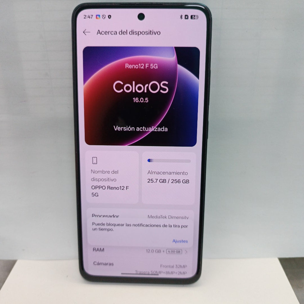 CELULAR OPPO RENO 12F 5G CPH2637 256 GB 12 GB RAM (SEMINUEVO)