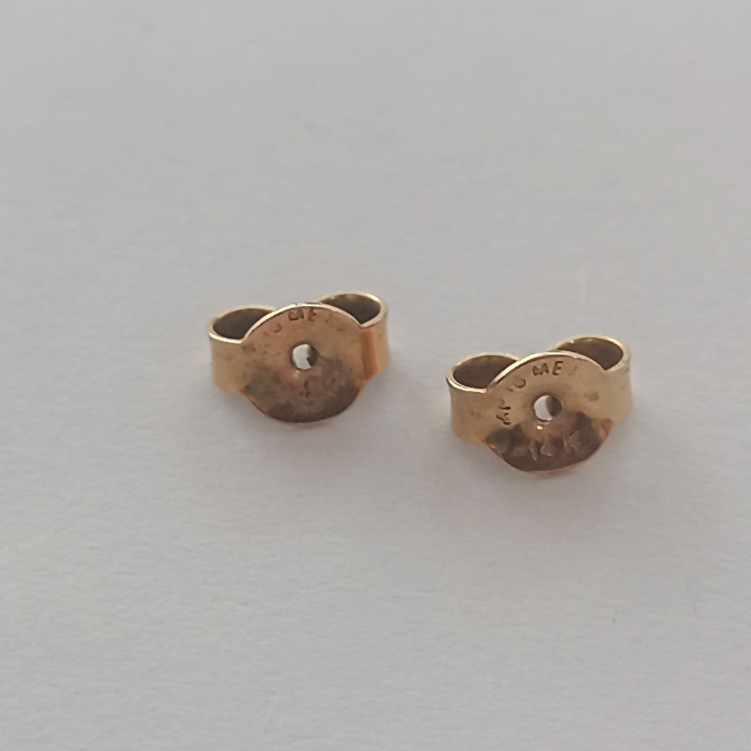 ARETES PAR ORO,RODIADO 14 K 2,30 GRMS (SEMINUEVO)