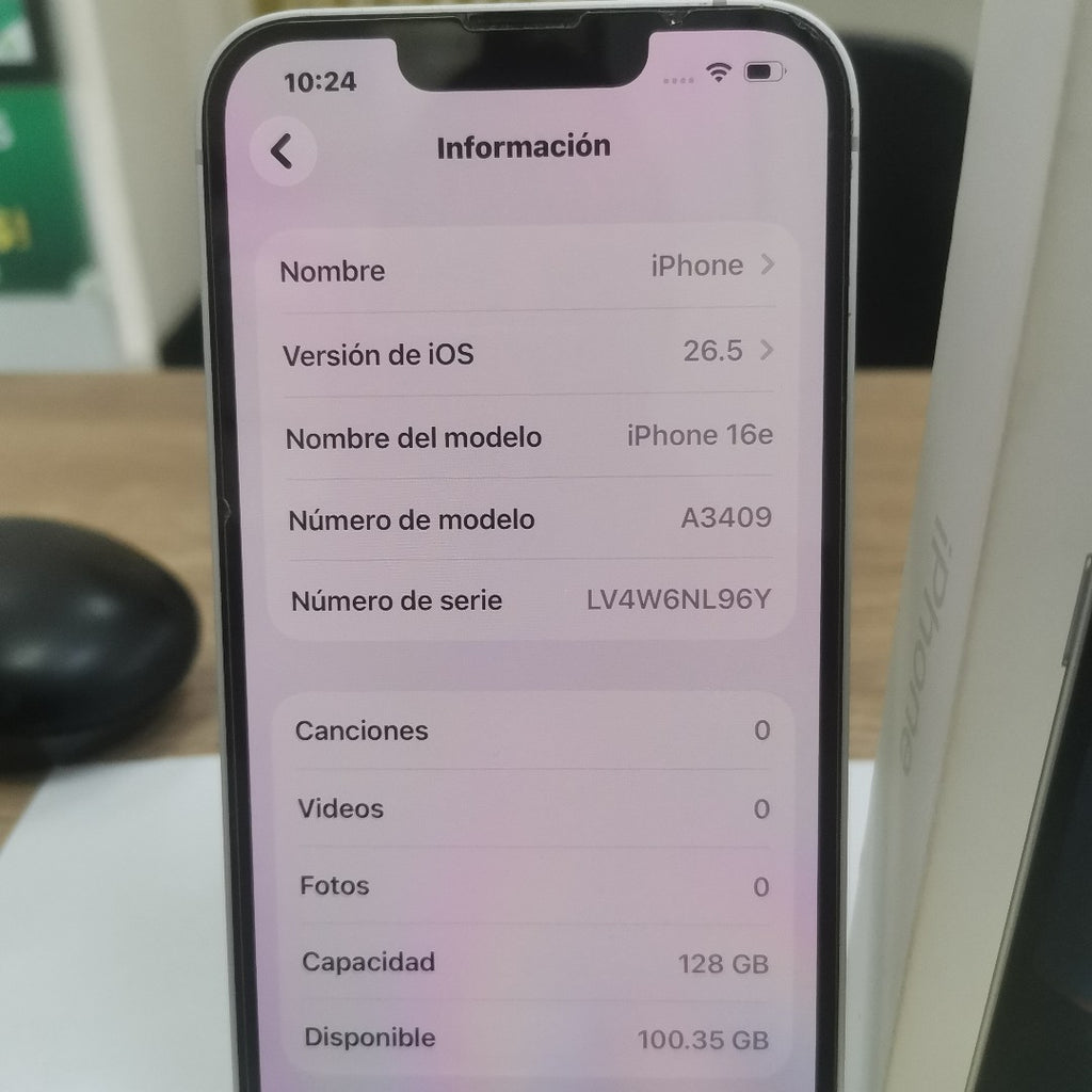 CELULAR APPLE IPHONE 16E A3409 (2025) 128 GB 8 GB RAM (SEMINUEVO)