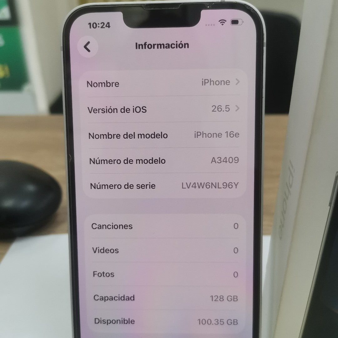 CELULAR APPLE IPHONE 16E A3409 (2025) 128 GB 8 GB RAM (SEMINUEVO)