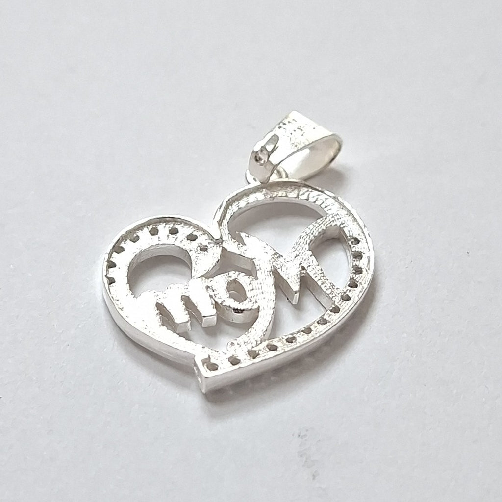 DIJE CORAZON C/CIRCONIAS PLATA .925 3.1 GR (NUEVO)