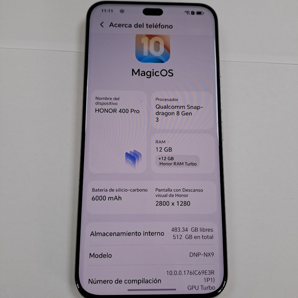 CELULAR HONOR 400 PRO DNP-NX9 (2025) 512 GB 12 GB RAM (SEMINUEVO)