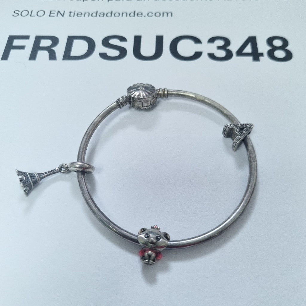 DIJE, PULSERA RIGIDA PLATA 17.8 GRMS (SEMINUEVO)