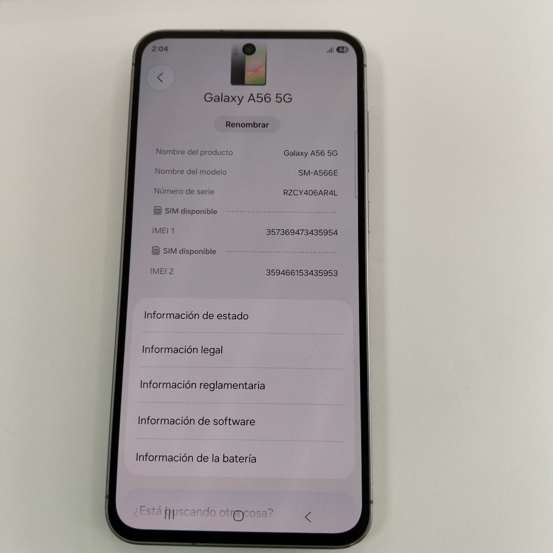 CELULAR SAMSUNG GALAXY A56 SM-A566E (2025) 256 GB 8 GB RAM (SEMINUEVO)
