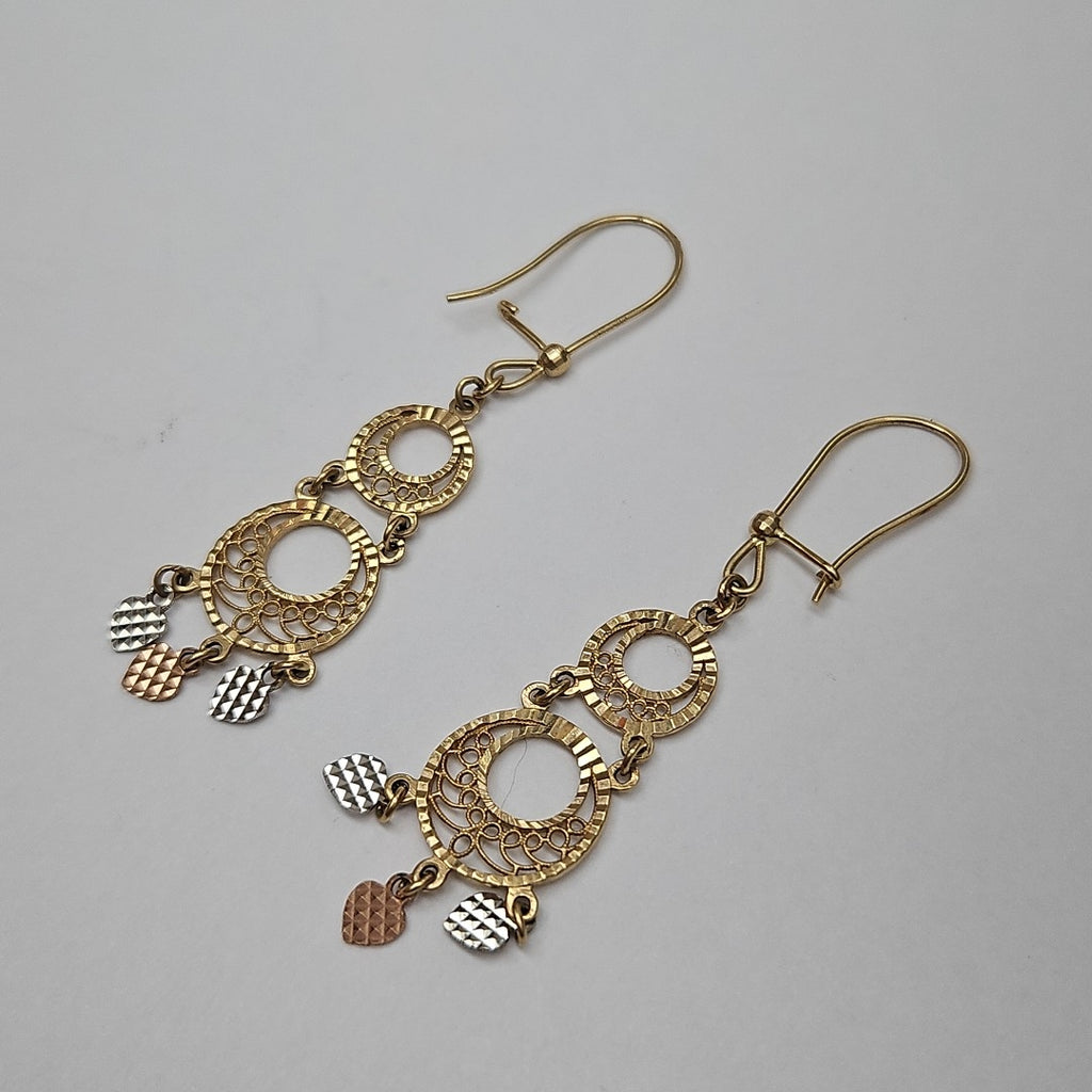 ARETES PAR ORO 14 K 3.6 GRMS (SEMINUEVO)