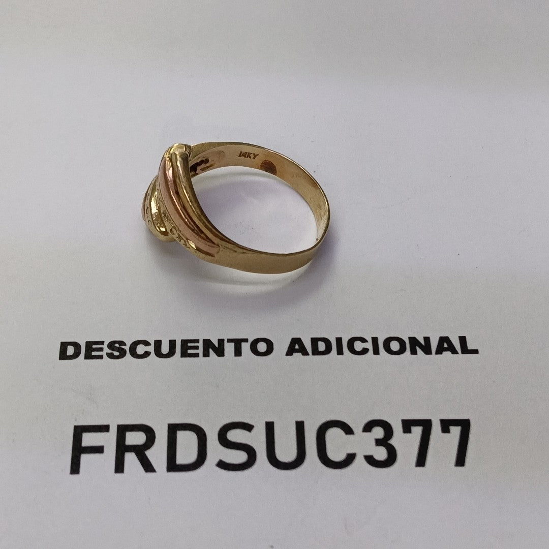 ANILLO ORO, ORO COMBINADO 14 K 4.5 GRMS (SEMINUEVO)