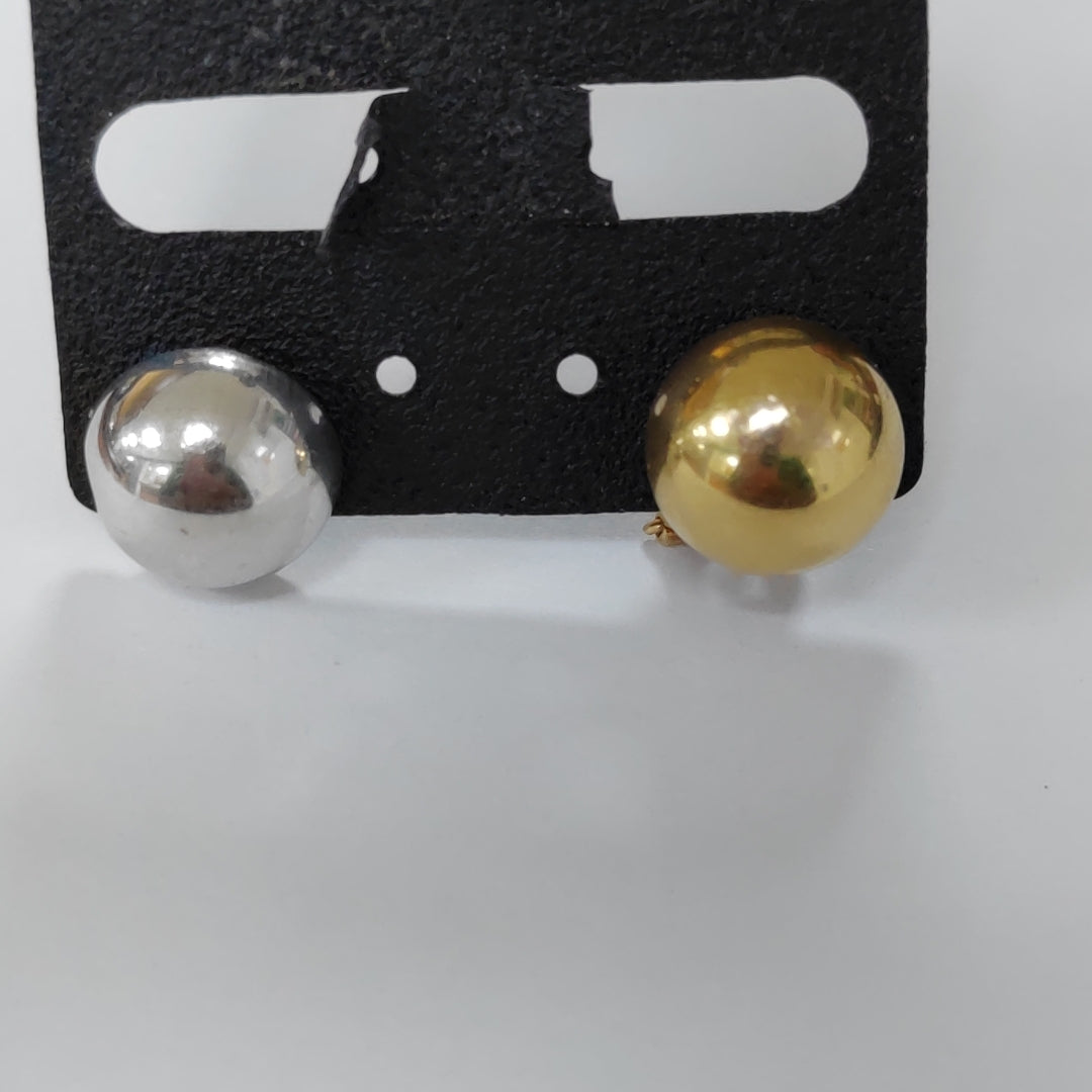 ARETES PAR ORO COMBINADO 14 K 3,80 GRMS (SEMINUEVO)