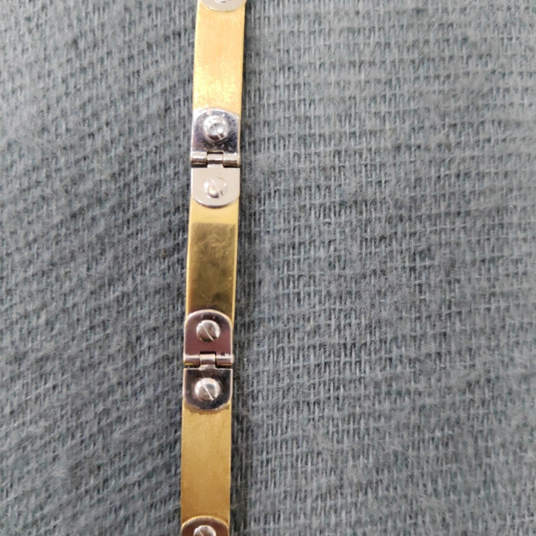 PULSERA ORO COMBINADO 14 K 12,40 GRMS (SEMINUEVO)