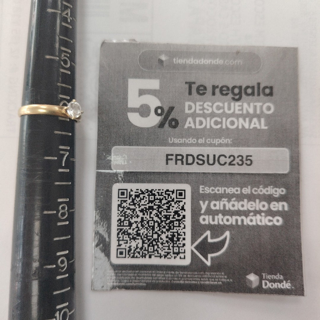 SOLITARIO ORO 10 K 1.4 GRMS (SEMINUEVO)