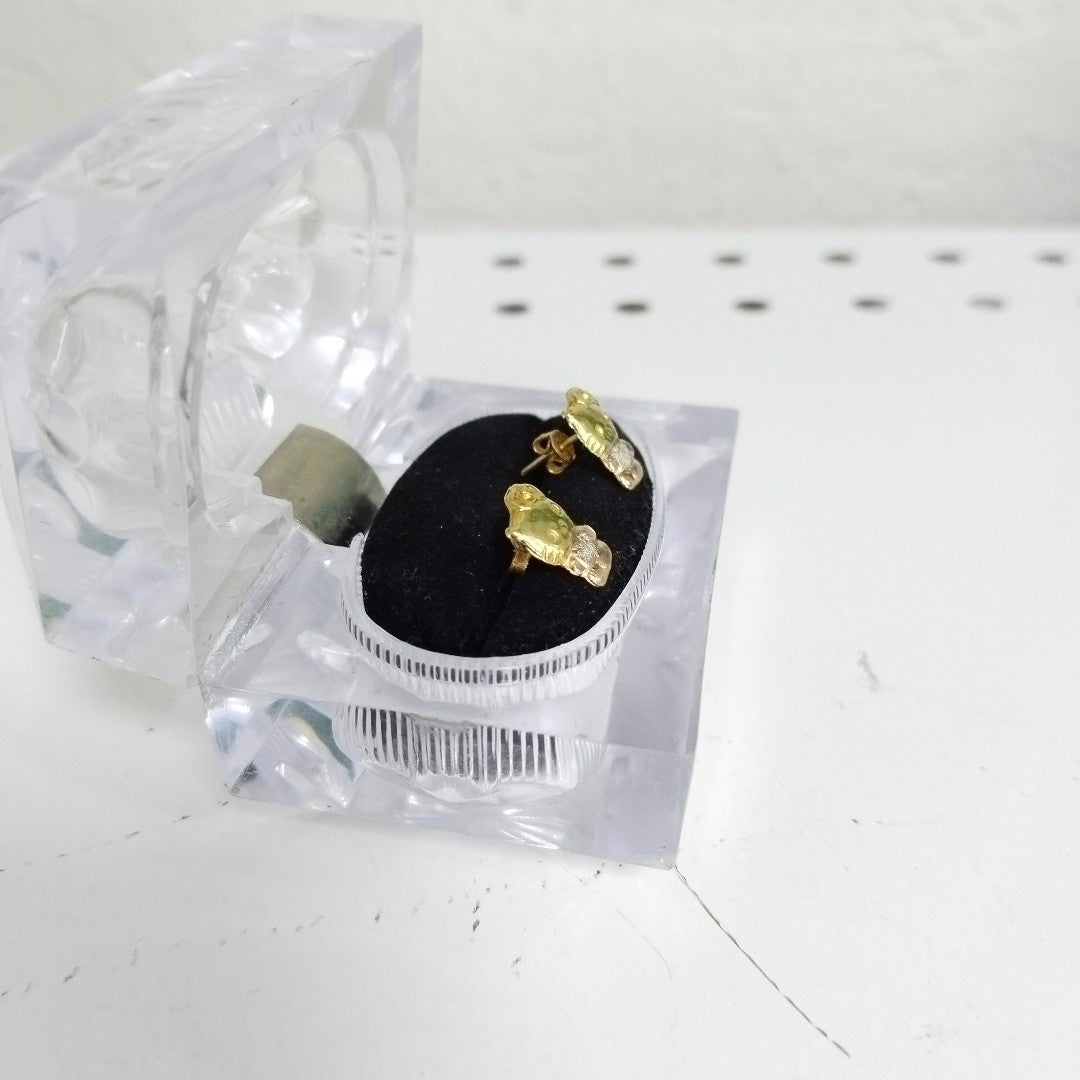 BROQUELES PAR ORO 14 K 0,90 GRMS (SEMINUEVO)