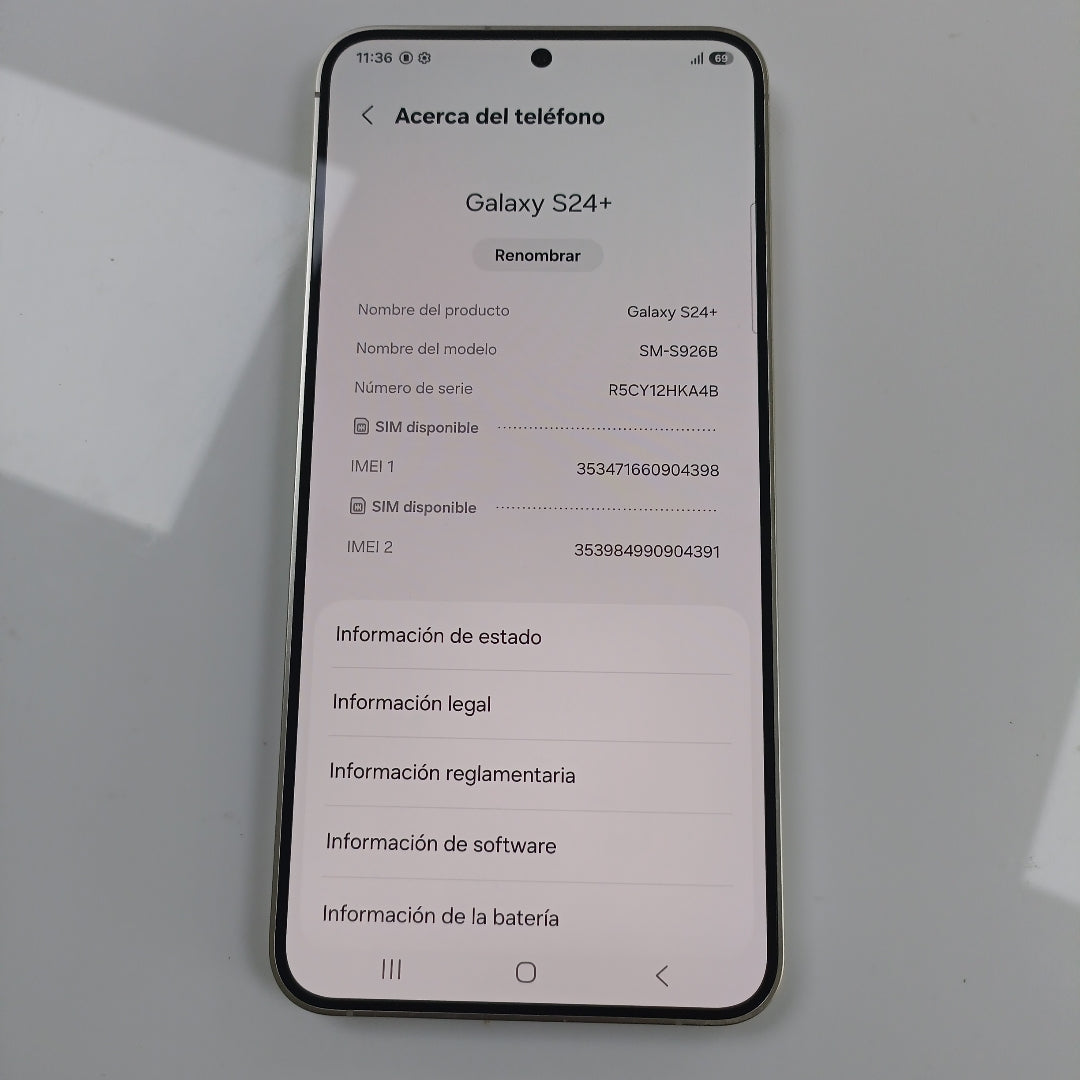 CELULAR SAMSUNG GALAXY S24 + SM-S926B (2024) 256 GB 12 GB RAM (SEMINUEVO)