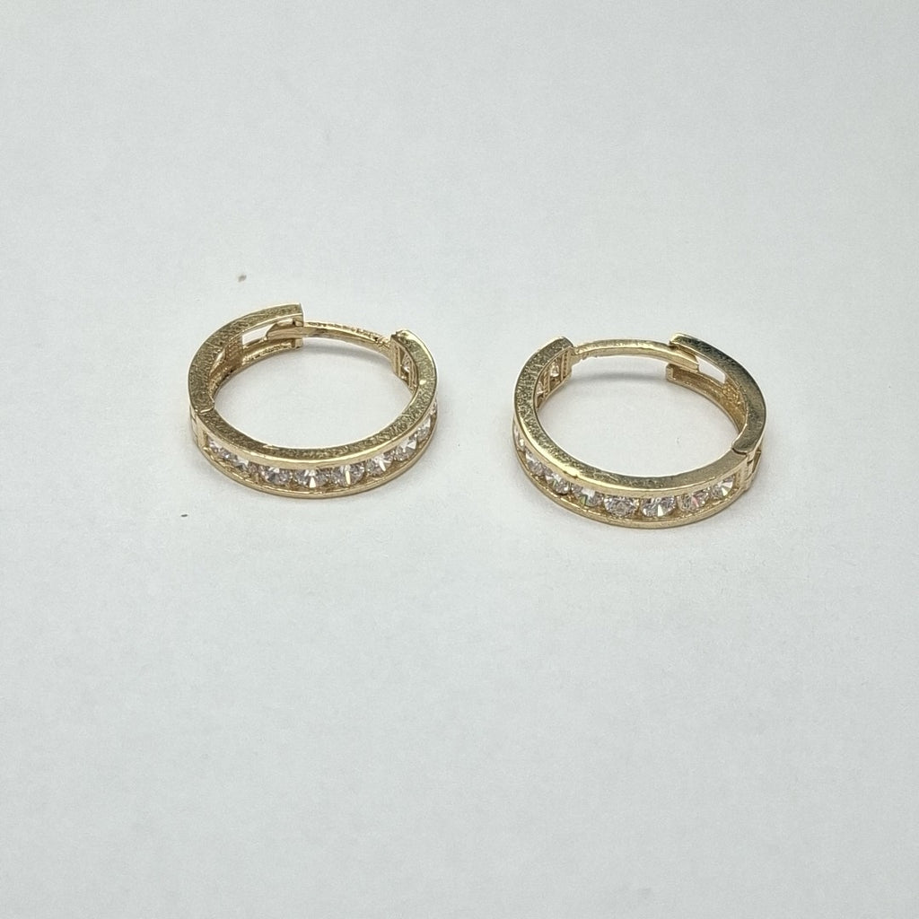 ARETES ARRACADAS C/CIRCONIAS ORO 10K 1.8 GR (NUEVO)