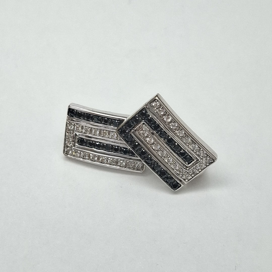 ARETES PAR ORO BLANCO 14 K 6,80 GRMS (SEMINUEVO)