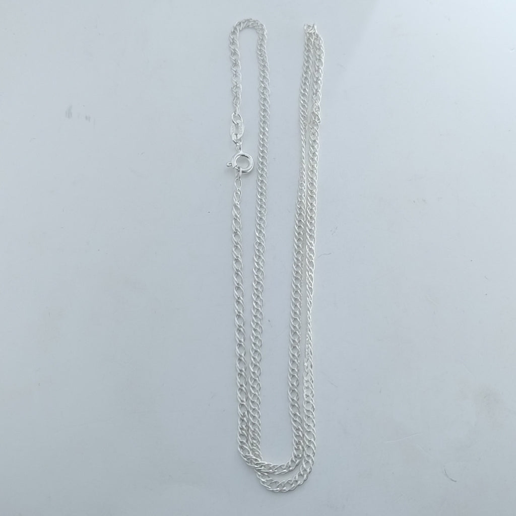 CADENA TEJIDO ESLABONES PLATA .925 50 CM 3.9 GR (NUEVO)