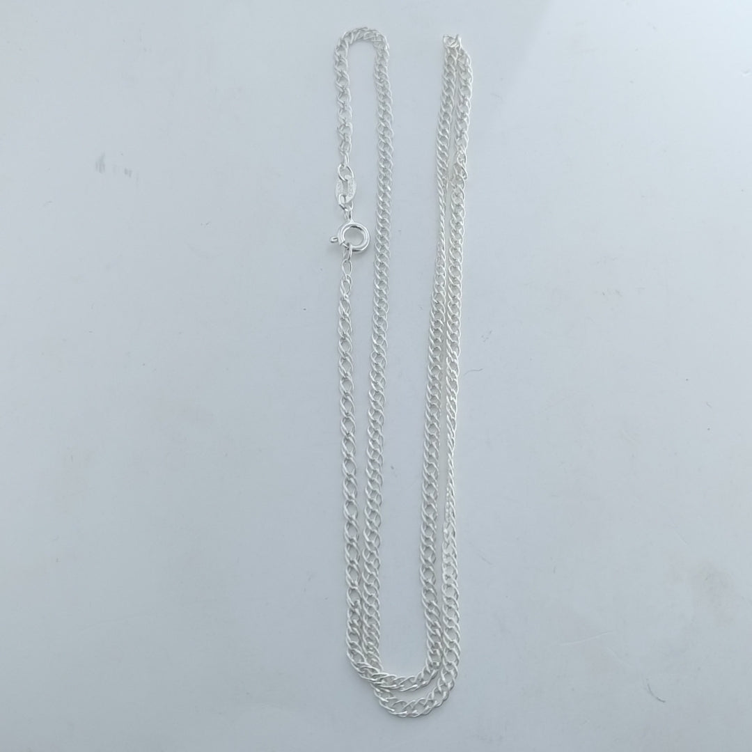 CADENA TEJIDO ESLABONES PLATA .925 50 CM 3.9 GR (NUEVO)