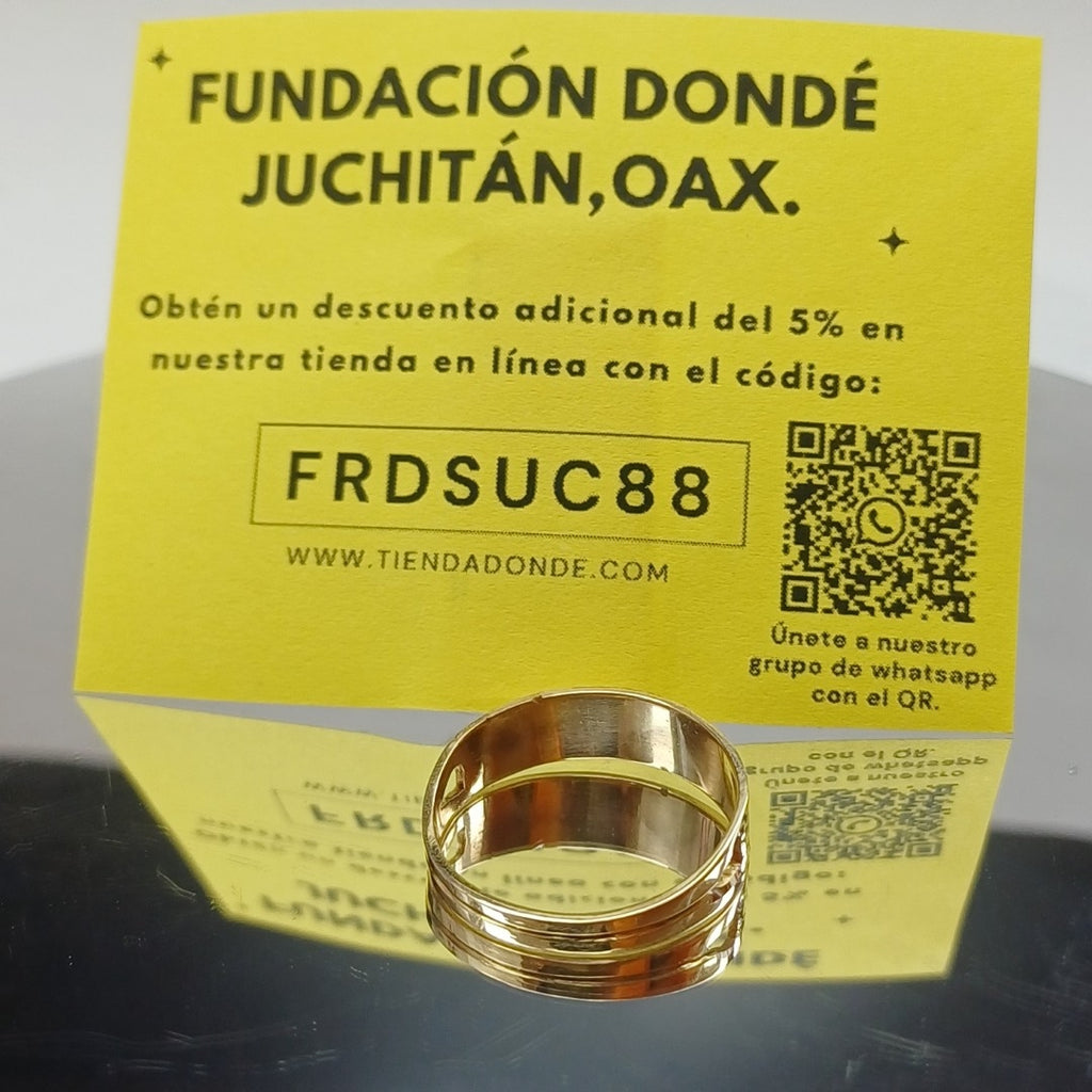 ANILLO DE GRADUACIÓN ORO 8 K 2.1 GRMS (SEMINUEVO)