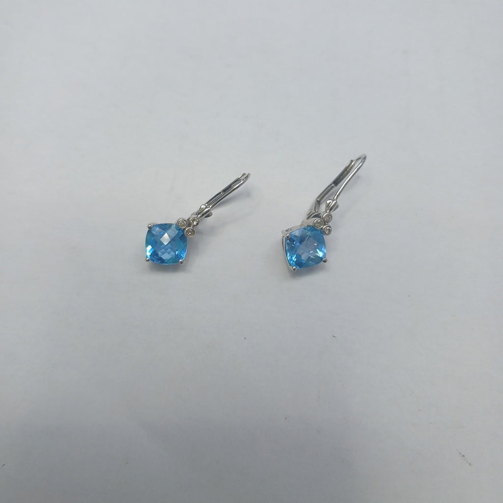 ARETES PAR ORO BLANCO 14 K 3,70 GRMS (SEMINUEVO)