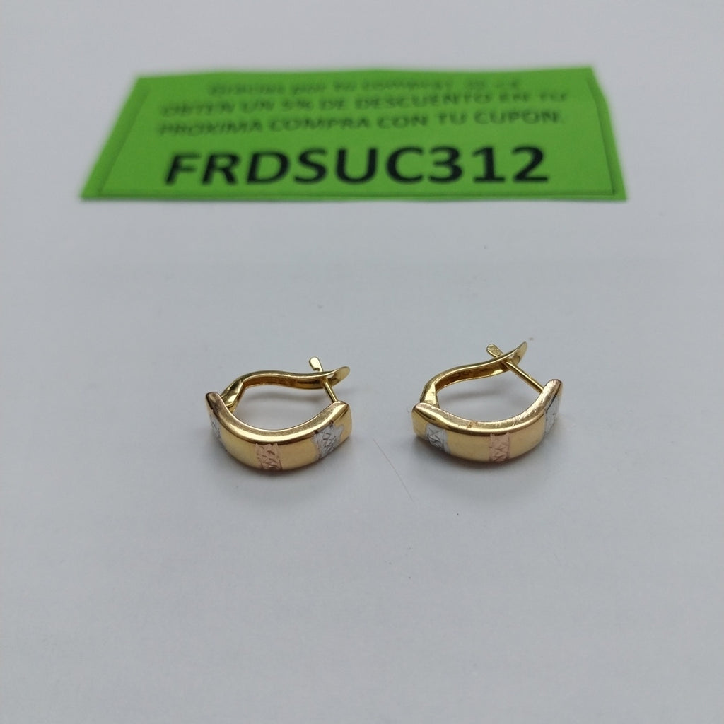 ARRACADAS PAR ORO 14 K 1.2 GRMS (SEMINUEVO)