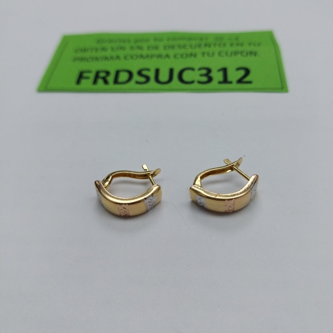 ARRACADAS PAR ORO 14 K 1.2 GRMS (SEMINUEVO)