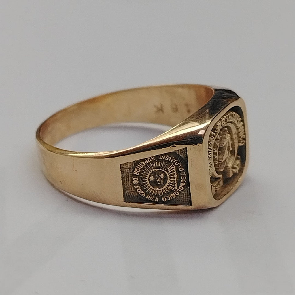 ANILLO DE GRADUACIÓN ORO 10 K 8 GRMS (SEMINUEVO)