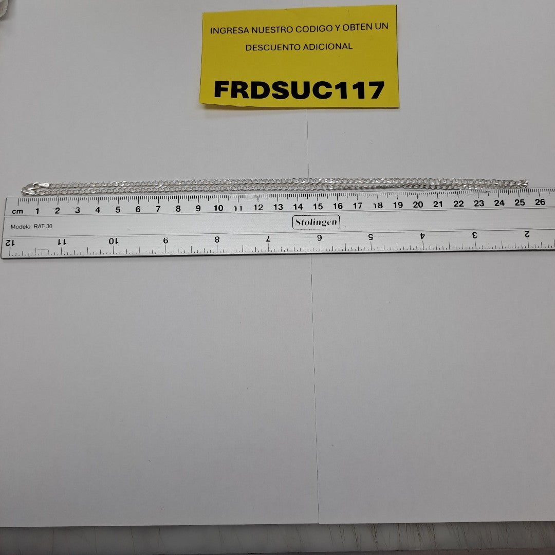CADENA BARBADA PLATA .925 50 CM 7.52 GR (NUEVO)