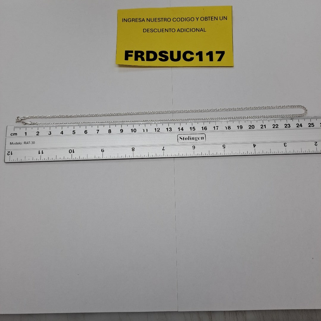 CADENA DOBLE ESLABON PLATA .925 50 CM 3.43 GR (NUEVO)