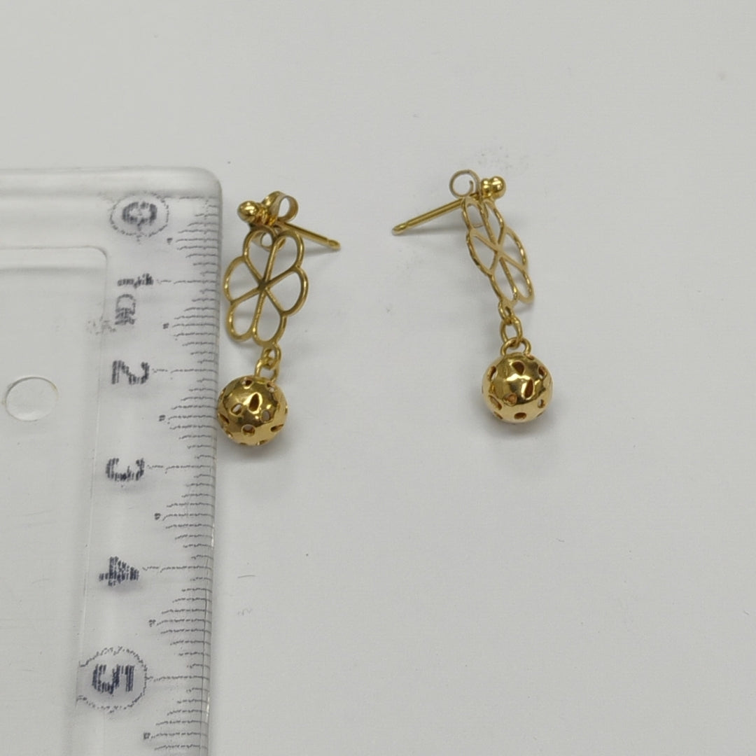 BROQUELES PAR ORO 14 K 1,90 GRMS (SEMINUEVO)