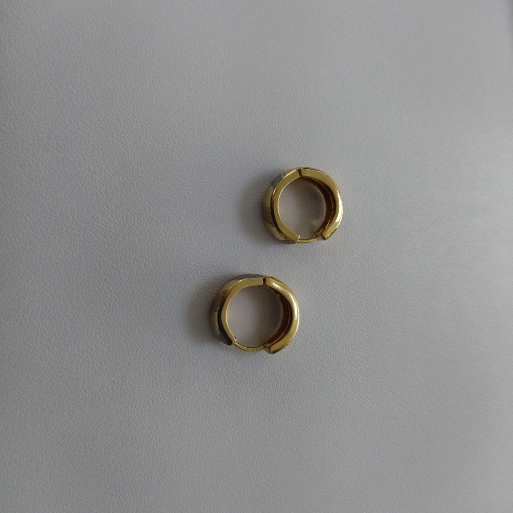 ARRACADAS PAR ORO, ORO COMBINADO 14 K 3.3 GRMS (SEMINUEVO)