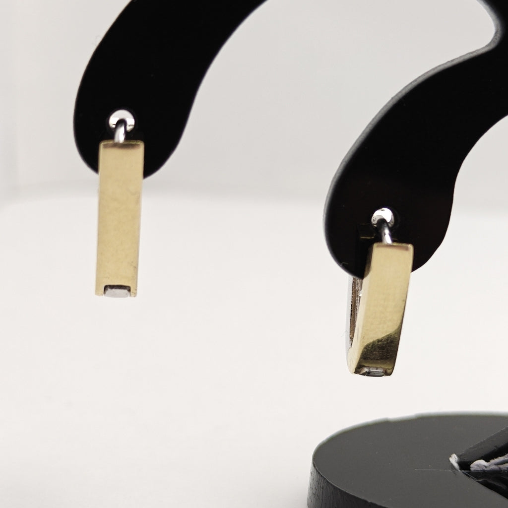 ARRACADAS PAR ORO COMBINADO 14 K 3,10 GRMS (SEMINUEVO)