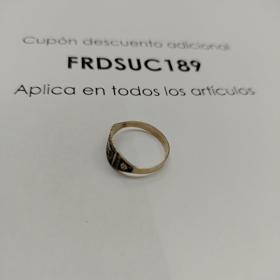 ANILLO DE GRADUACIÓN ORO 8 K 1.1 GRMS (SEMINUEVO)