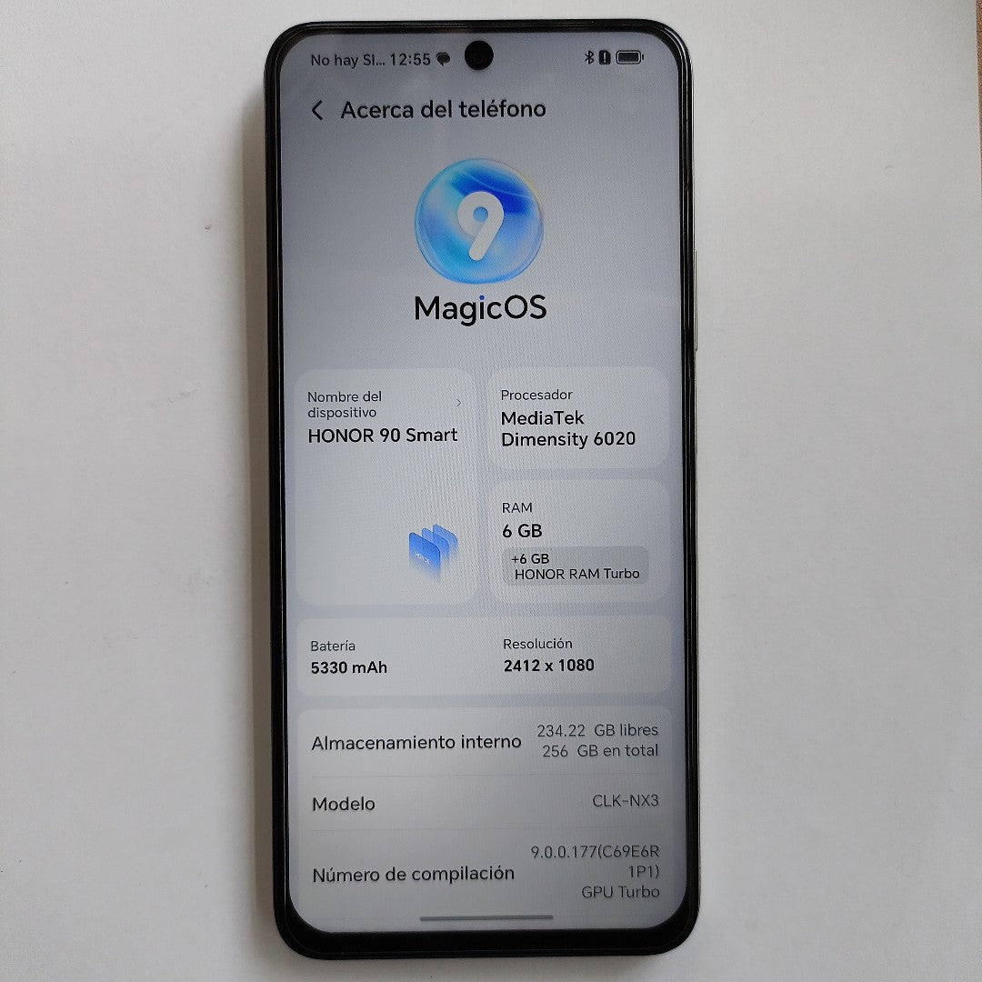 CELULAR HONOR 90 SMART CLK-NX3 (2024) 256 GB 6 GB RAM (SEMINUEVO)