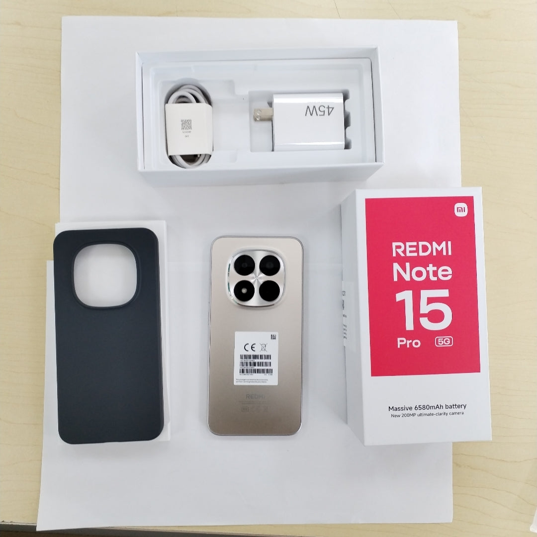 CELULAR XIAOMI REDMI NOTE 15 PRO 5G 25080RABDG (2026) 512 GB 8 GB RAM (SEMINUEVO)