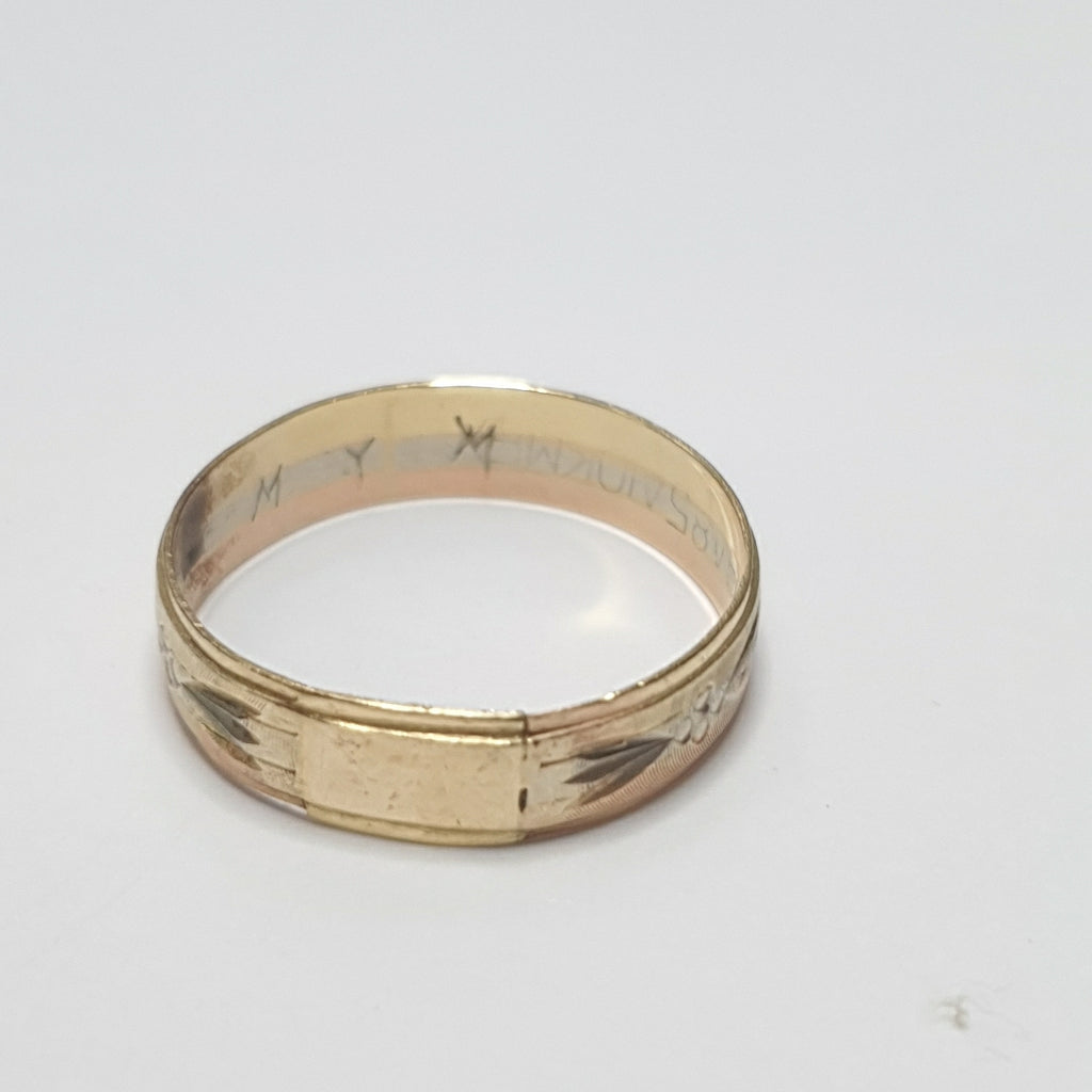 ARGOLLA ORO, ORO COMBINADO 10 K 1.7 GRMS (SEMINUEVO)