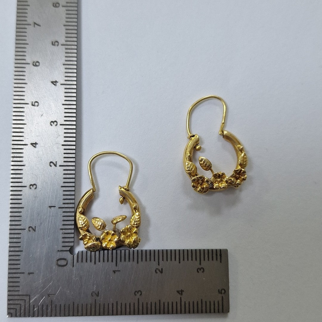 ARRACADAS PAR ORO 18 K 2.6 GRMS (SEMINUEVO)
